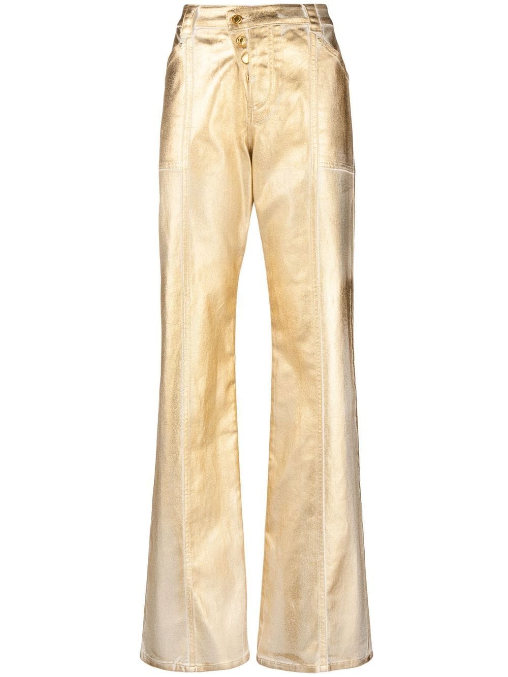 TOM FORD Gerade Hose im Metallic-Look - Gold von TOM FORD