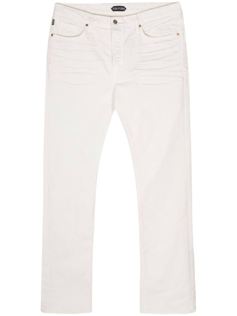 TOM FORD Halbhohe Slim-Fit-Jeans - Weiß von TOM FORD