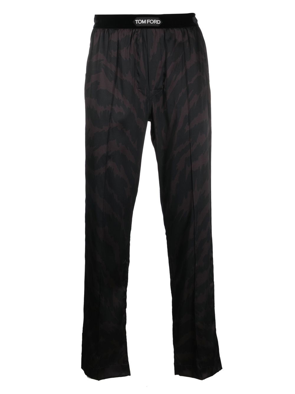 TOM FORD Gemusterte Pyjama-Hose - Schwarz von TOM FORD