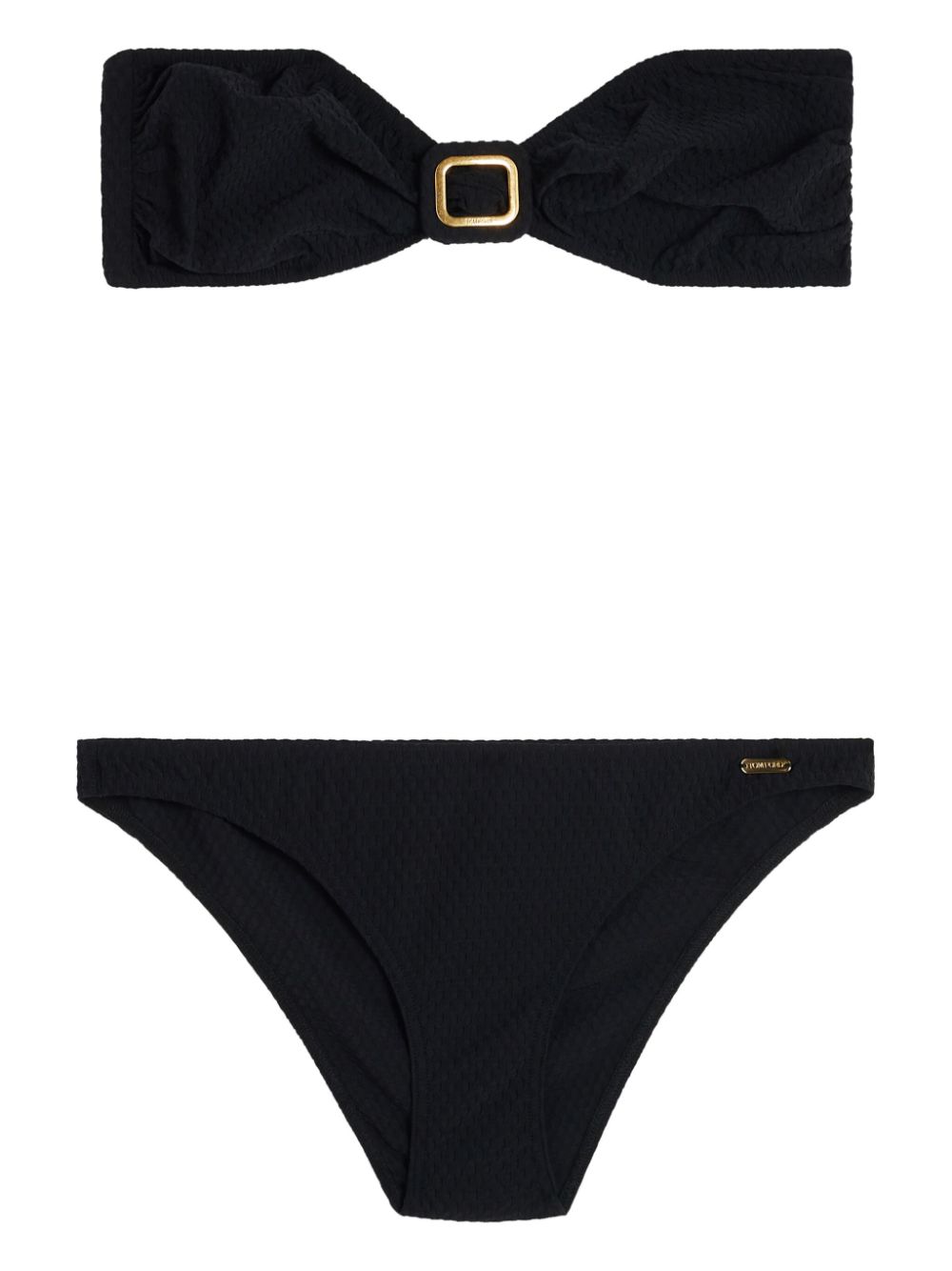 TOM FORD Texturierter Bandeau-Bikini - Schwarz von TOM FORD