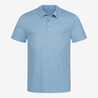 Merino Polo-Shirt Herren - Steel Blue / M Merino Polo-Shirt Herren - Steel Blue / M von TOM FYFE