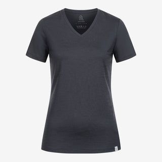 Merino T-Shirt V-Ausschnitt Damen - Anthrazit / XL von TOM FYFE
