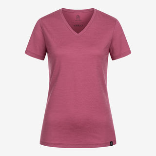 Merino T-Shirt V-Ausschnitt Damen - Brombeere / 2XL von TOM FYFE
