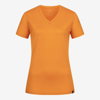 Merino T-Shirt V-Ausschnitt Damen - Kurkuma / XL von TOM FYFE