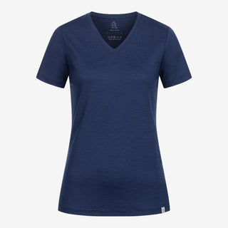 Merino T-Shirt V-Ausschnitt Damen - Marine / XS von TOM FYFE