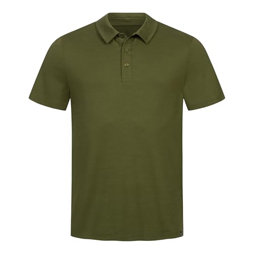TOM FYFE Premium Merino Polo-Shirt Herren Waldgruen/L | Made in Europe von TOM FYFE