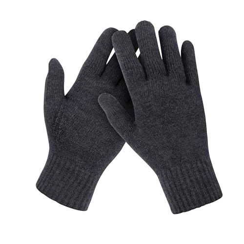TOM FYFE Merino Strickhandschuhe Unisex S/M/Anthrazit | Made in Europe von TOM FYFE