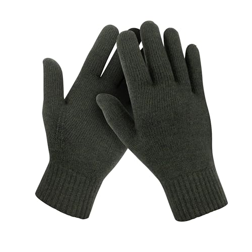TOM FYFE Merino Strickhandschuhe Unisex L/XL/Dunkelgruen | Made in Europe von TOM FYFE