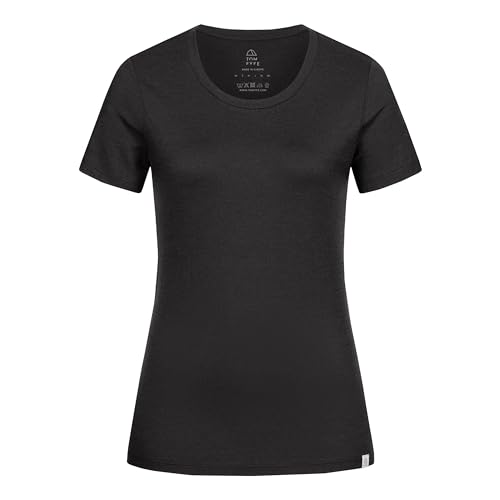 TOM FYFE Premium Merino T-Shirt Slim Fit Damen Schwarz/XS | Made in Europe von TOM FYFE