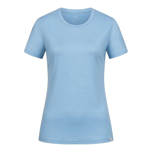 TOM FYFE Premium Merino T-Shirt Slim Fit Damen Steel Blue/XL | Made in Europe von TOM FYFE