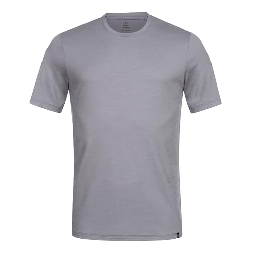 TOM FYFE Premium Merino T-Shirt Slim Fit Herren Hellgrau/S | Made in Europe von TOM FYFE