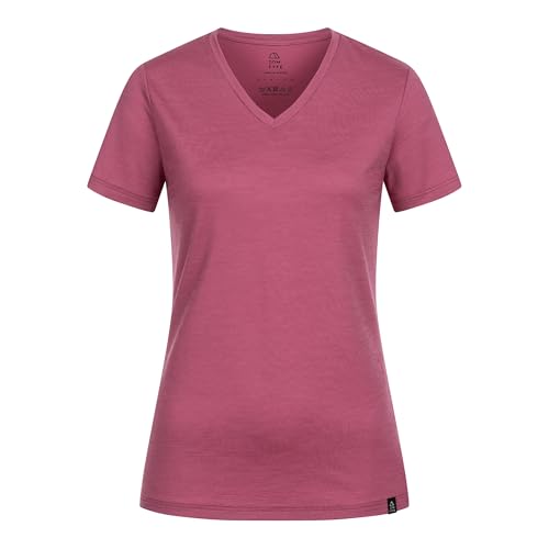 TOM FYFE Premium Merino T-Shirt V-Ausschnitt Damen Brombeere / 2XL | Made in Europe von TOM FYFE