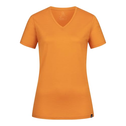 TOM FYFE Premium Merino T-Shirt V-Ausschnitt Damen Kurkuma/XL | Made in Europe von TOM FYFE