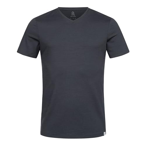 TOM FYFE Premium Merino T-Shirt V-Ausschnitt Herren Anthrazit / 2XL | Made in Europe von TOM FYFE