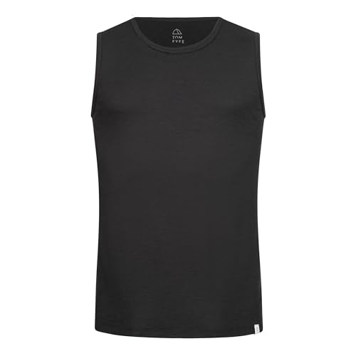 TOM FYFE Premium Merino Tank-Top Herren Schwarz/S | Made in Europe von TOM FYFE