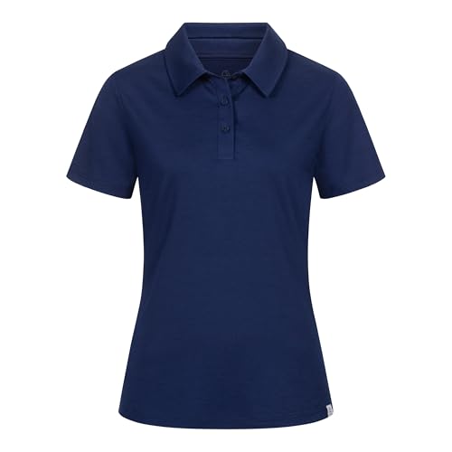 TOM FYFE Premium Merino Polo-Shirt Damen Marine/M | Made in Europe von TOM FYFE