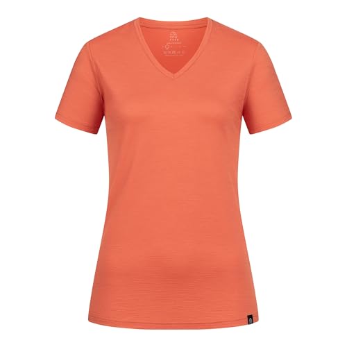 TOM FYFE Premium Merino T-Shirt V-Ausschnitt Damen Terracotta/S | Made in Europe von TOM FYFE