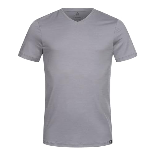 TOM FYFE Premium Merino T-Shirt V-Ausschnitt Herren Hellgrau / 2XL | Made in Europe von TOM FYFE
