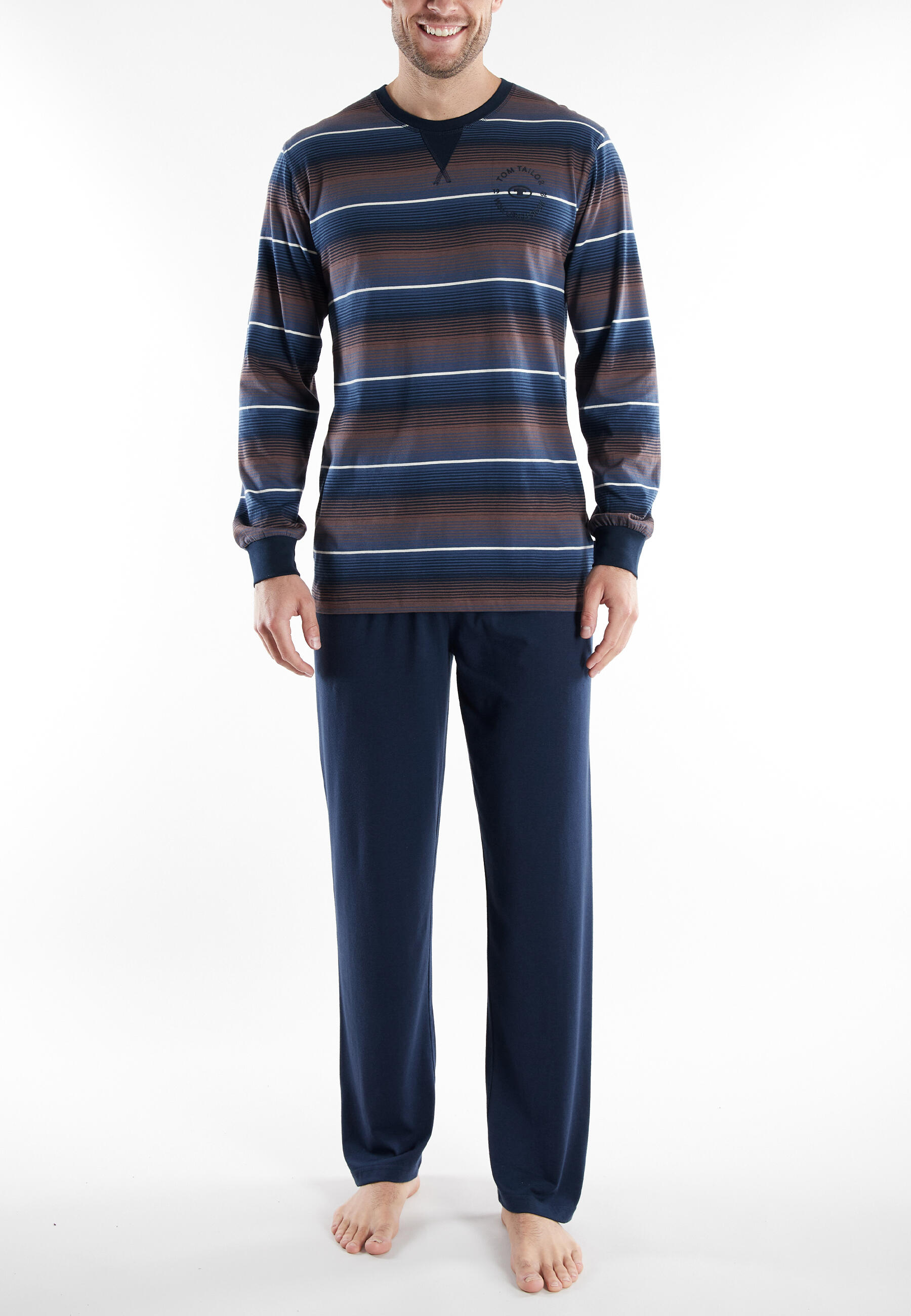 TOM TAILOR BODYWEAR - Nachtwäsche Männlich braun-mittel-ringel - Gr. - 50 von TOM TAILOR BODYWEAR