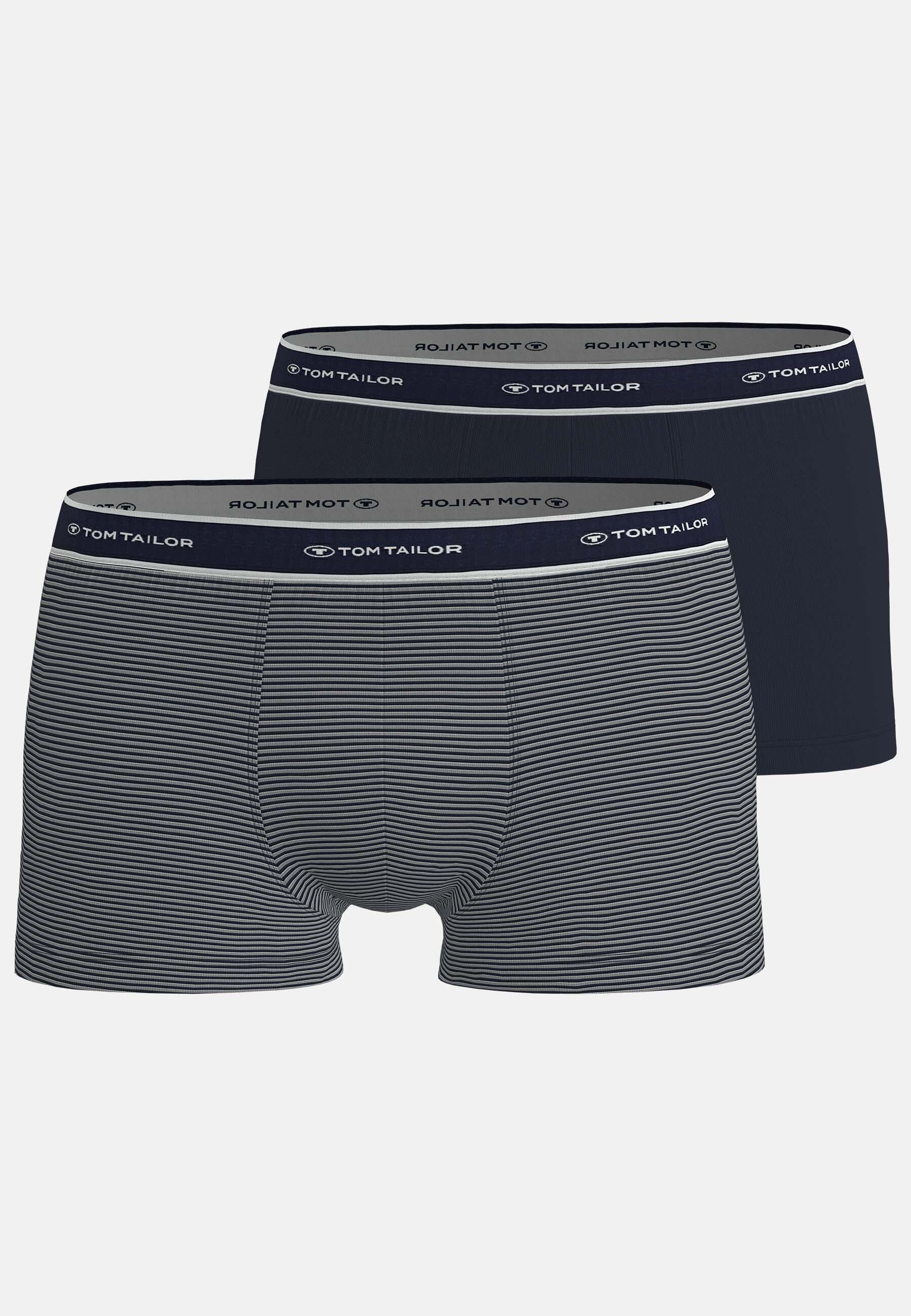 TOM TAILOR BODYWEAR - TOM TAILOR Herren Hip Pants 2er Pack blau-mittel-ringel - Gr. - XL von TOM TAILOR BODYWEAR