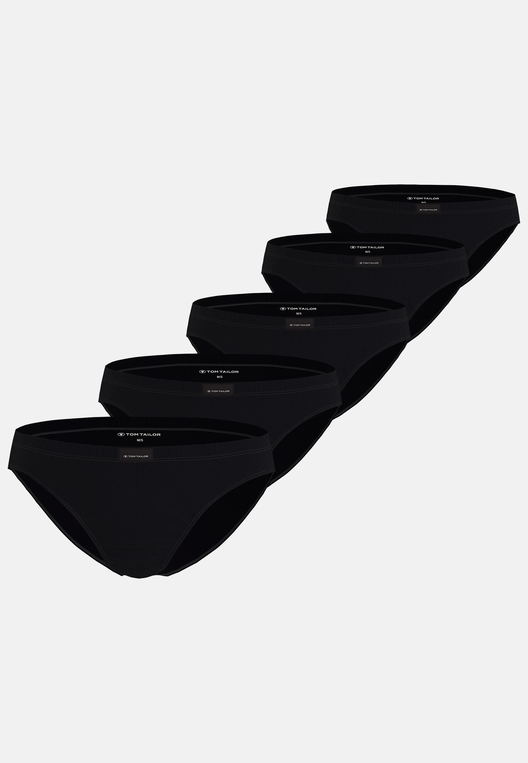 TOM TAILOR BODYWEAR - TOM TAILOR Herren Mini-Slip uni 5er Pack black - Gr. - L von TOM TAILOR BODYWEAR