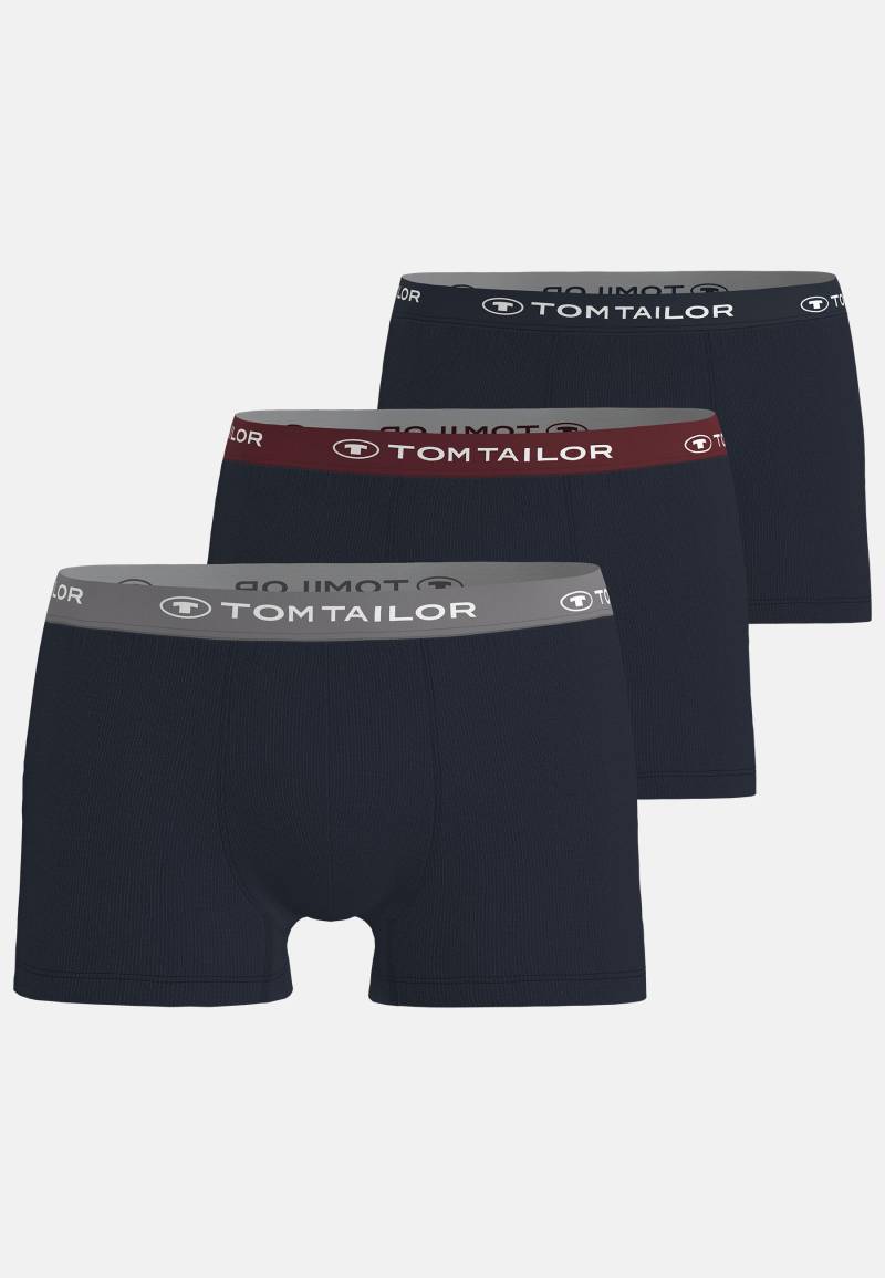 TOM TAILOR BODYWEAR - TOM TAILOR Herren Pants 3er Pack blau-dunkel-multicolor1 - Gr. - XL von TOM TAILOR BODYWEAR