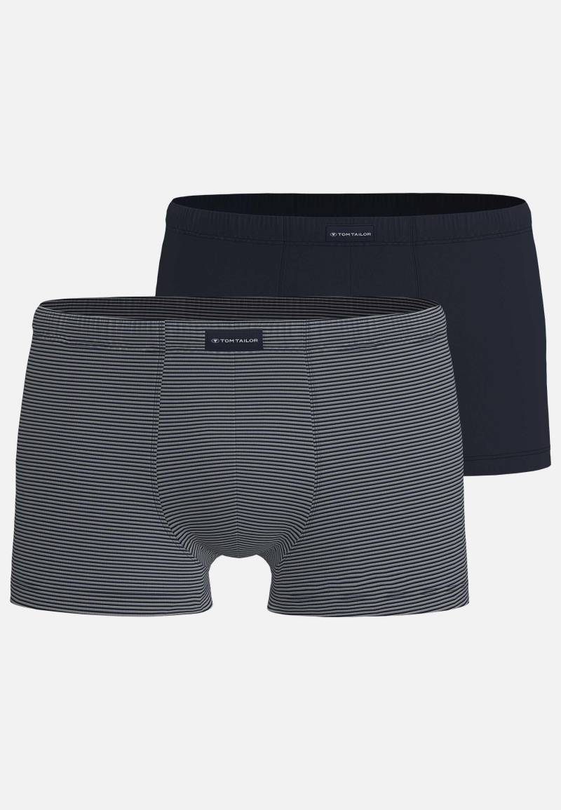 TOM TAILOR BODYWEAR - TOM TAILOR Herren Pants quergestreift 2er Pack blau-dunkel-ringel - Gr. - 6 von TOM TAILOR BODYWEAR