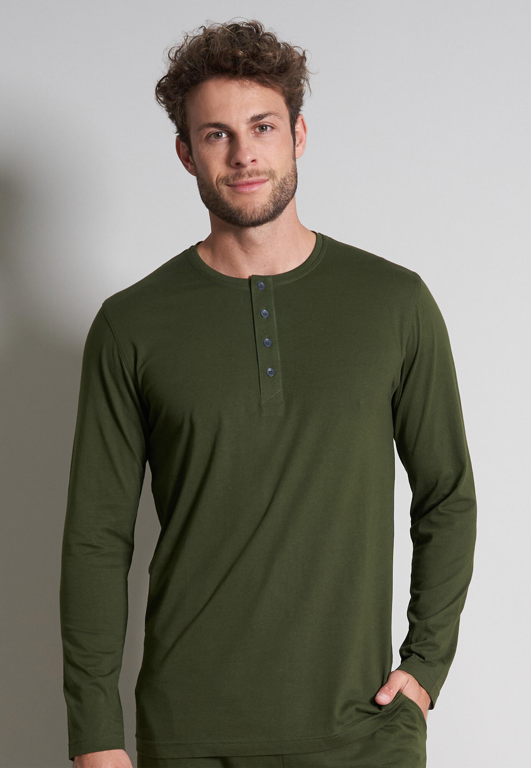 TOM TAILOR BODYWEAR - TOM TAILOR Herren T-Shirt uni 1er Pack grün-dunkel-uni - Gr. - 54 von TOM TAILOR BODYWEAR