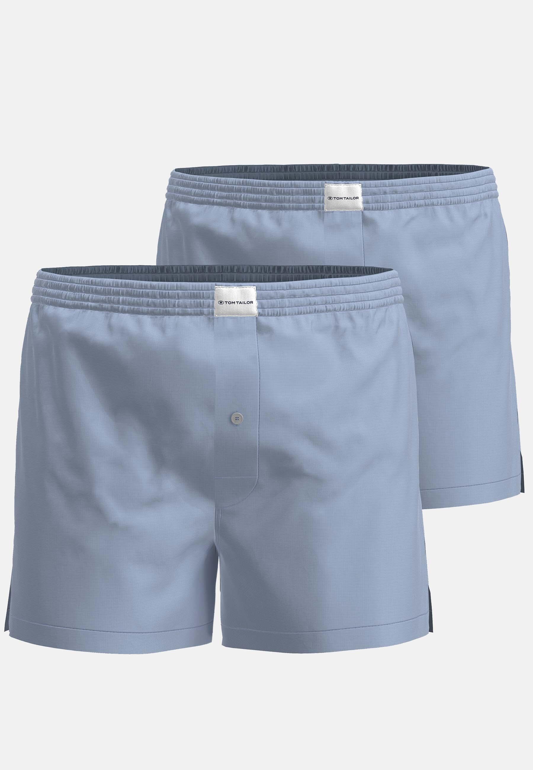 TOM TAILOR BODYWEAR - Web-Shorts 2er Pack blau-hell-karo - Gr. - XXL von TOM TAILOR BODYWEAR
