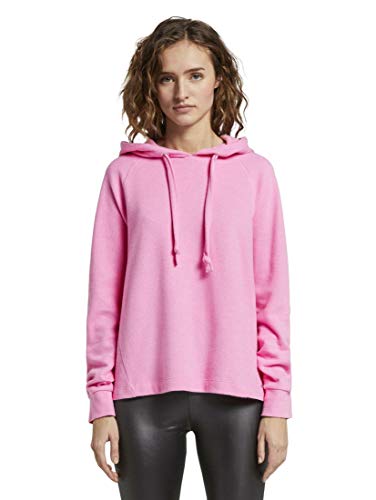 TOM TAILOR Denim Damen Gemütlicher Hoodie 1016464, 21347 - Wild Orchid Pink, M von TOM TAILOR Denim