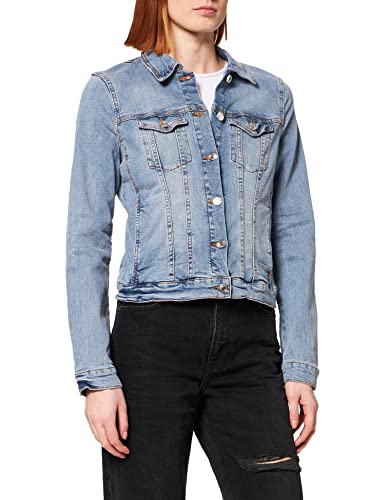 TOM TAILOR Denim Damen Jeansjacke im Washed-Look 1016455, 10118 - Used Light Stone Blue Denim, S von TOM TAILOR Denim