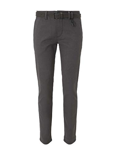 TOM TAILOR Denim Herren 1020451 Straight Fit Chino Hose mit Gürtel,23995 - Grey Brown Check Yarn Dye,34W / 34L TOM TAILOR Denim Herren 1020451 Straight Fit Chino Hose mit Gürtel,23995 - Grey Brown Check Yarn Dye,34W / 34L von TOM TAILOR Denim