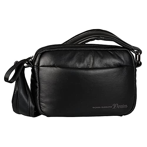 Denim TOM TAILOR bags ANABEL Damen Umhängetasche S, metallic black, 20x6x14.5 von TOM TAILOR