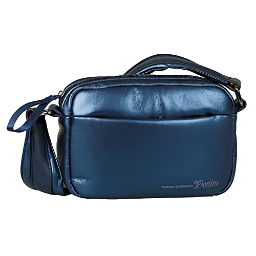 Denim TOM TAILOR bags ANABEL Damen Umhängetasche S, metallic blue, 20x6x14.5 von TOM TAILOR