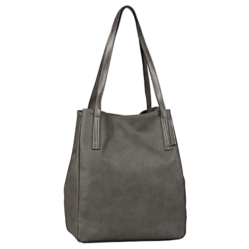 Denim TOM TAILOR bags - Womenswear ARONA weaving Damen Shopper M, dark grey, 31x15,5x34,5 von TOM TAILOR