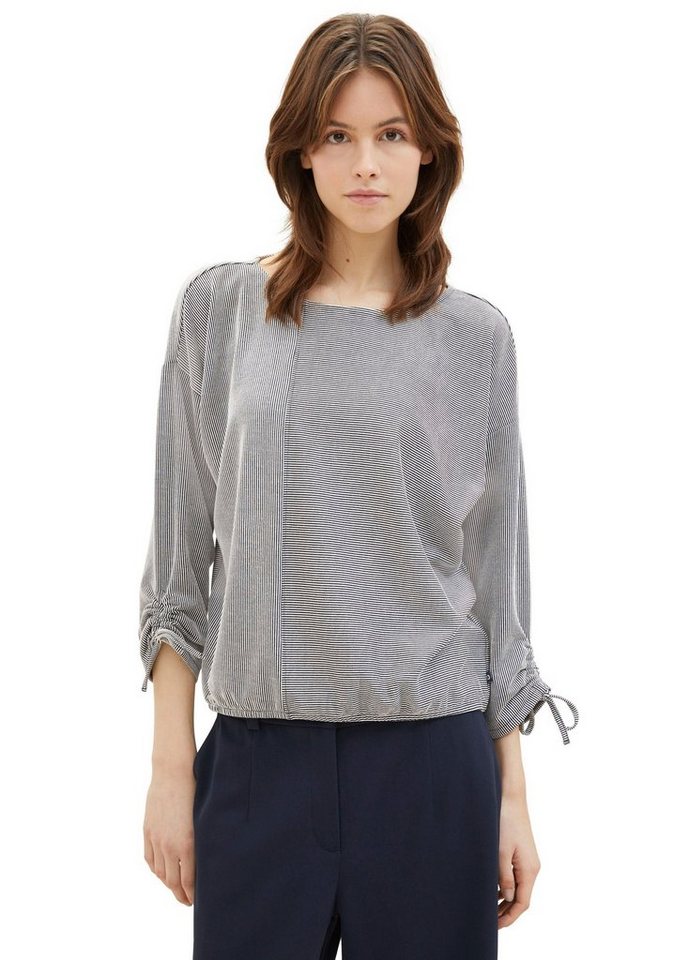 TOM TAILOR Denim 3/4-Arm-Shirt in feiner Rippoptik von TOM TAILOR Denim