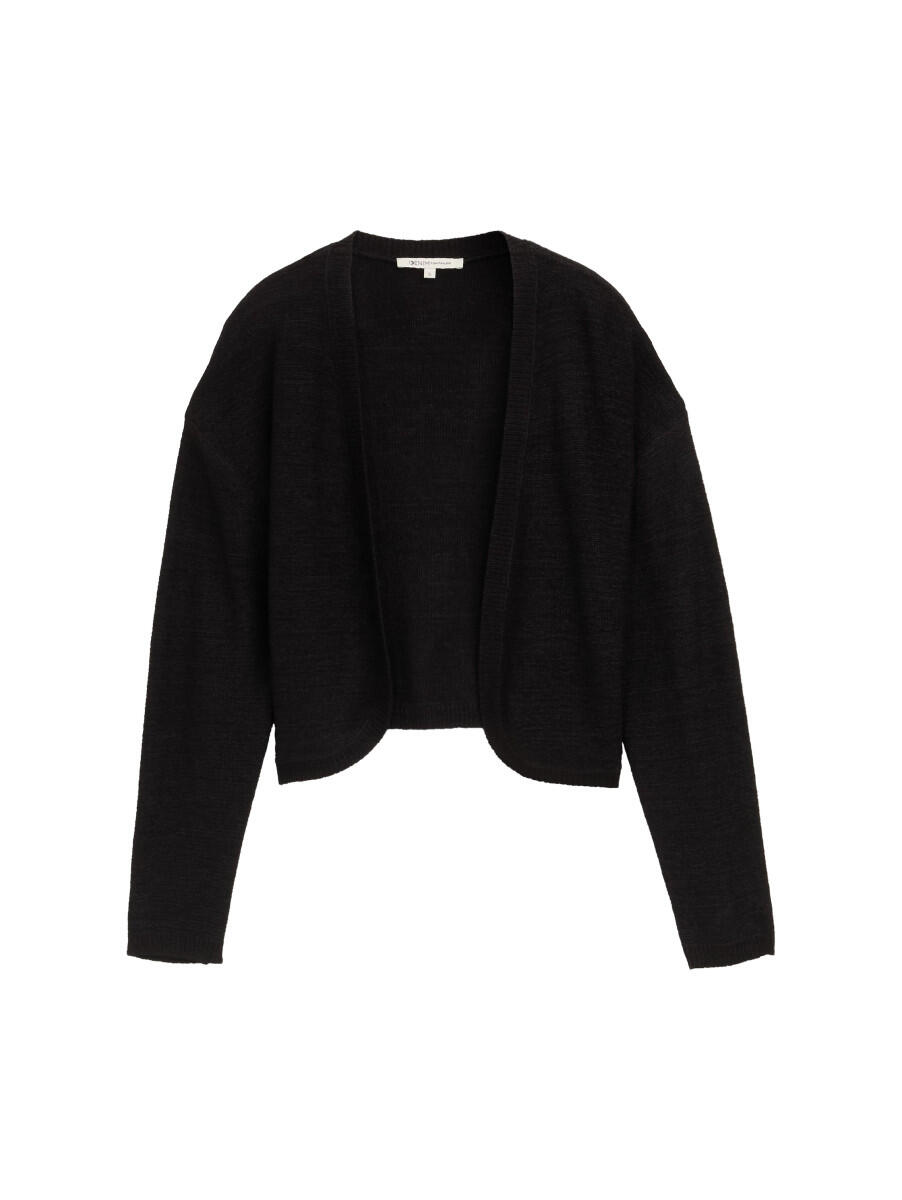 TOM TAILOR Denim - Bolero Cardigan schwarz - Gr. - XS von TOM TAILOR Denim
