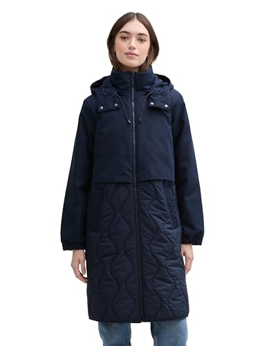 TOM TAILOR Denim Bomberjacke in Melange-Optik, Cement Grey Mélange, L von TOM TAILOR Denim