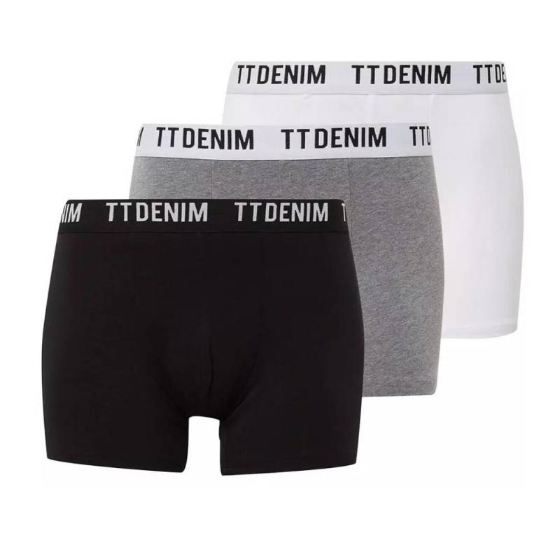TOM TAILOR Denim Boxershorts Herren Hipster mit Stretch, 3 Stück von TOM TAILOR Denim
