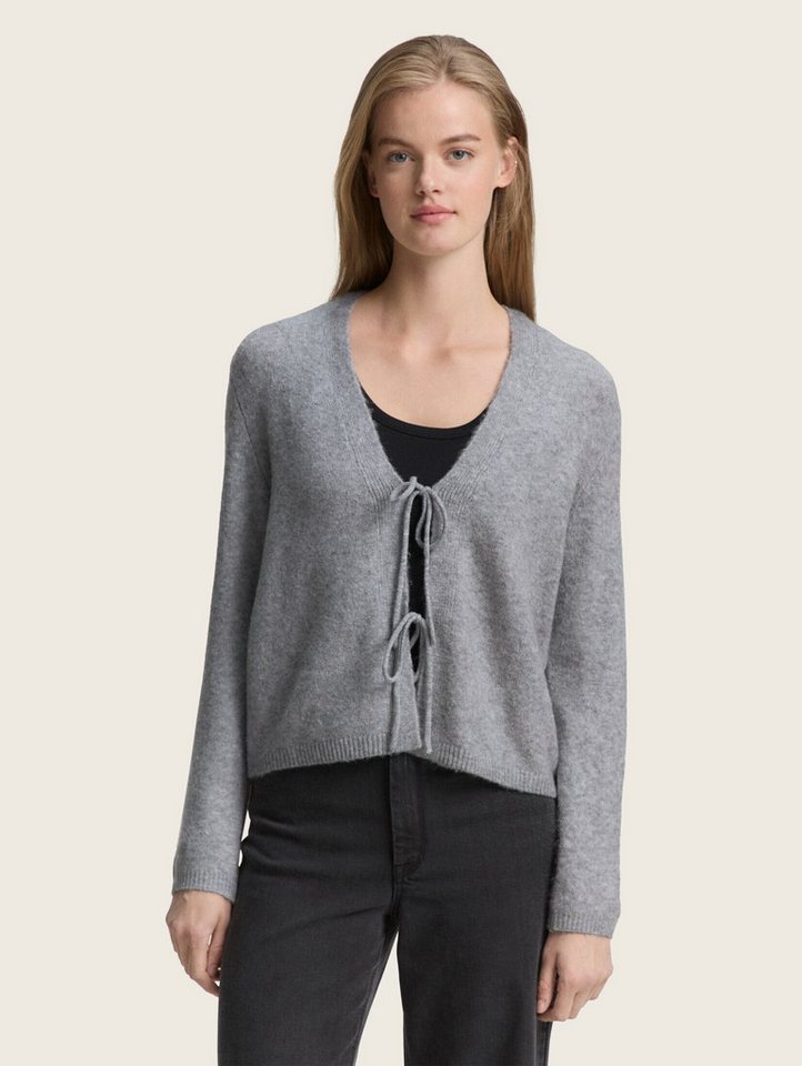 TOM TAILOR Denim Cardigan Cardigan mit Schleifen-Details Cardigan mit Schleifen-Details von TOM TAILOR Denim