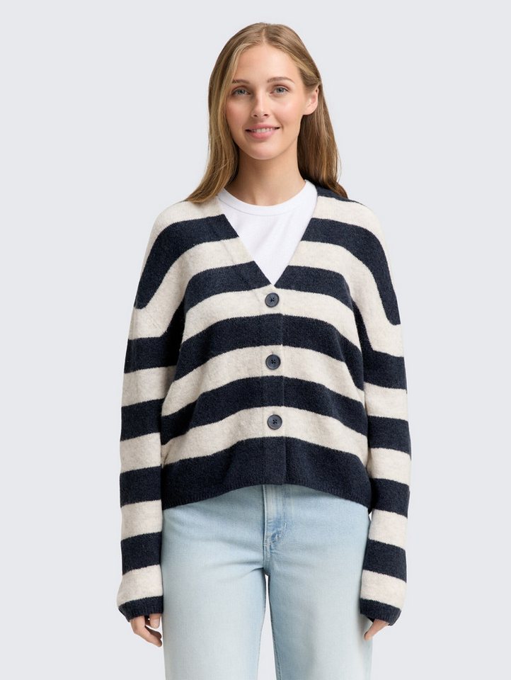 TOM TAILOR Denim Cardigan Cardigan mit V-Ausschnitt Cardigan mit V-Ausschnitt von TOM TAILOR Denim