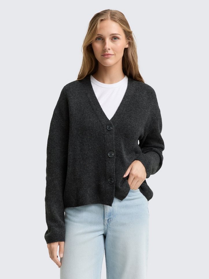 TOM TAILOR Denim Cardigan Cardigan mit V-Ausschnitt Cardigan mit V-Ausschnitt TOM TAILOR Denim Cardigan Cardigan mit V-Ausschnitt Cardigan mit V-Ausschnitt von TOM TAILOR Denim