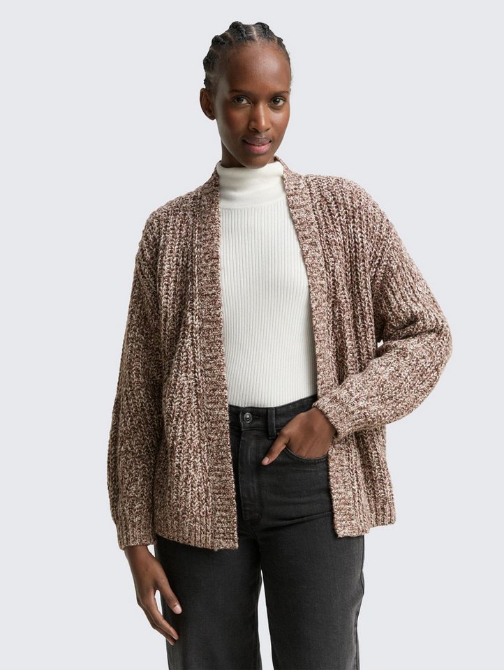 TOM TAILOR Denim Cardigan Relaxed Fit Cardigan in Melange-Optik Relaxed Fit Cardigan in Melange-Optik von TOM TAILOR Denim