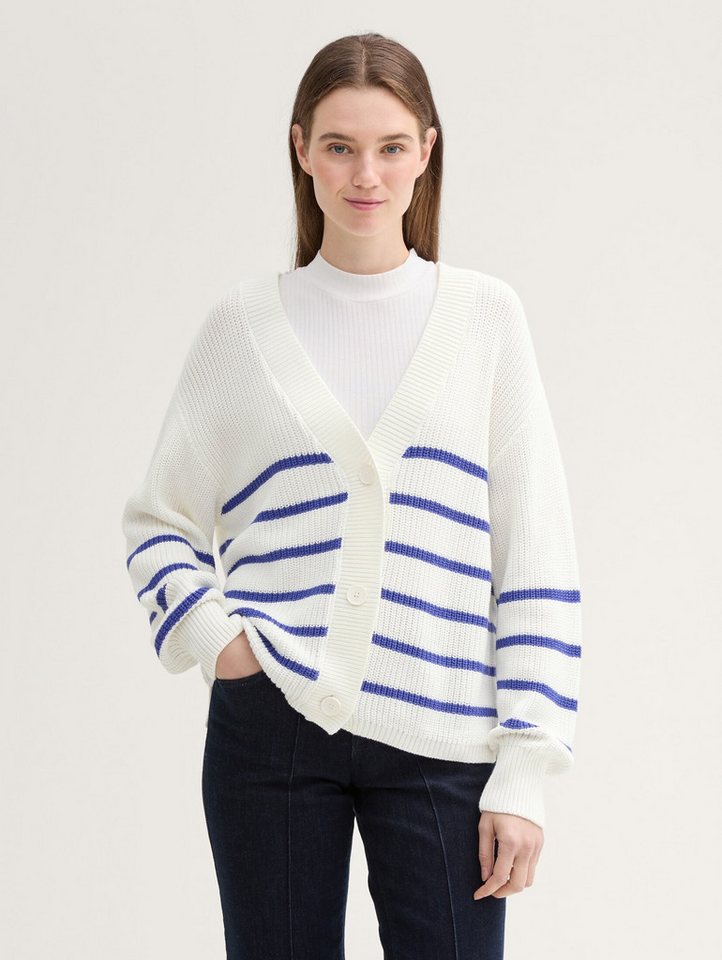 TOM TAILOR Denim Cardigan Cardigan mit V-Ausschnitt Cardigan mit V-Ausschnitt von TOM TAILOR Denim