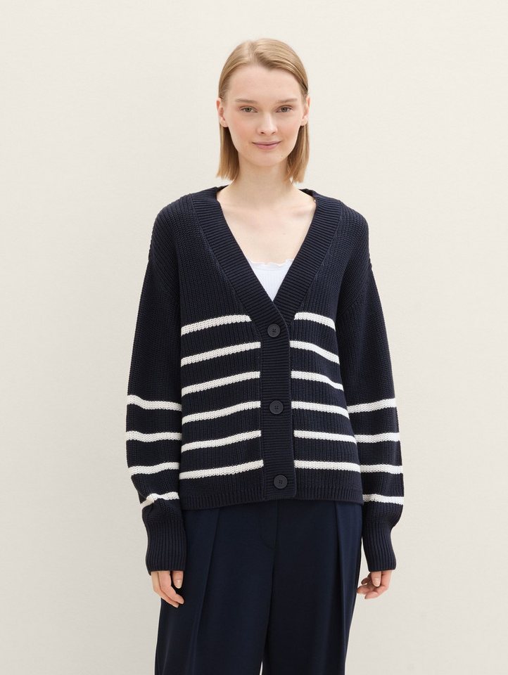 TOM TAILOR Denim Cardigan Cardigan mit V-Ausschnitt Cardigan mit V-Ausschnitt von TOM TAILOR Denim