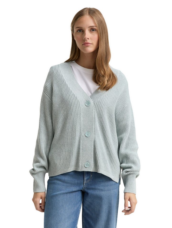 TOM TAILOR Denim Cardigan mit Strickstruktur und Knopfleiste von TOM TAILOR Denim