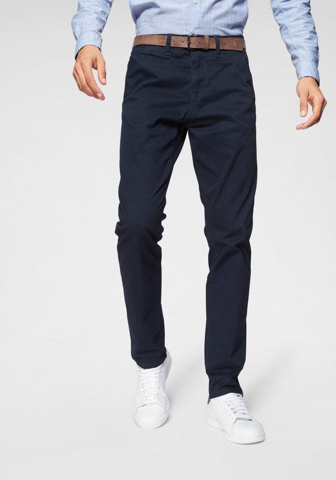 TOM TAILOR Denim Chinohose (mit Gürtel) leicht vorgewaschen von TOM TAILOR Denim