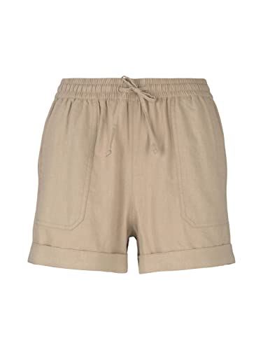 TOM TAILOR Denim Damen 1025241 Relaxed Fit Shorts aus Leinen, 26679-Dune Beige, XS von TOM TAILOR Denim