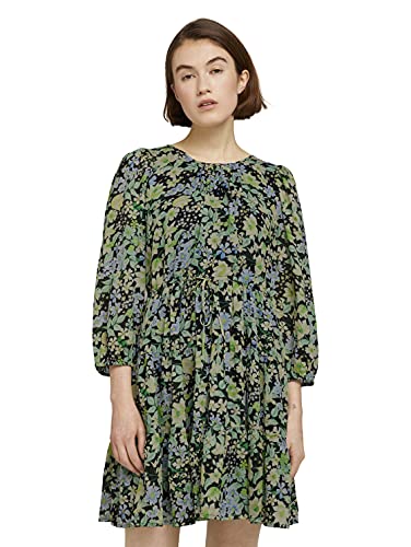 TOM TAILOR Denim Damen 1025708 Gemustertes Mini-Kleid, 26824-Flower Print, M von TOM TAILOR Denim