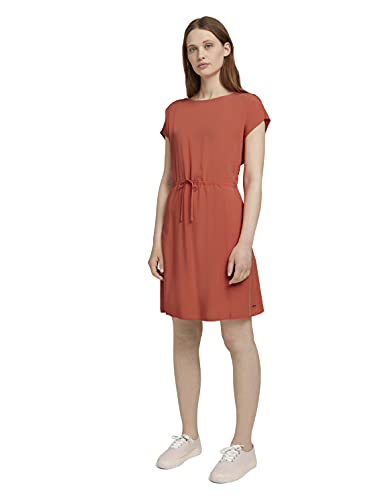 TOM TAILOR Denim Damen 1026590 Mini-Kleid, 26783-Sundown Coral, M von TOM TAILOR Denim